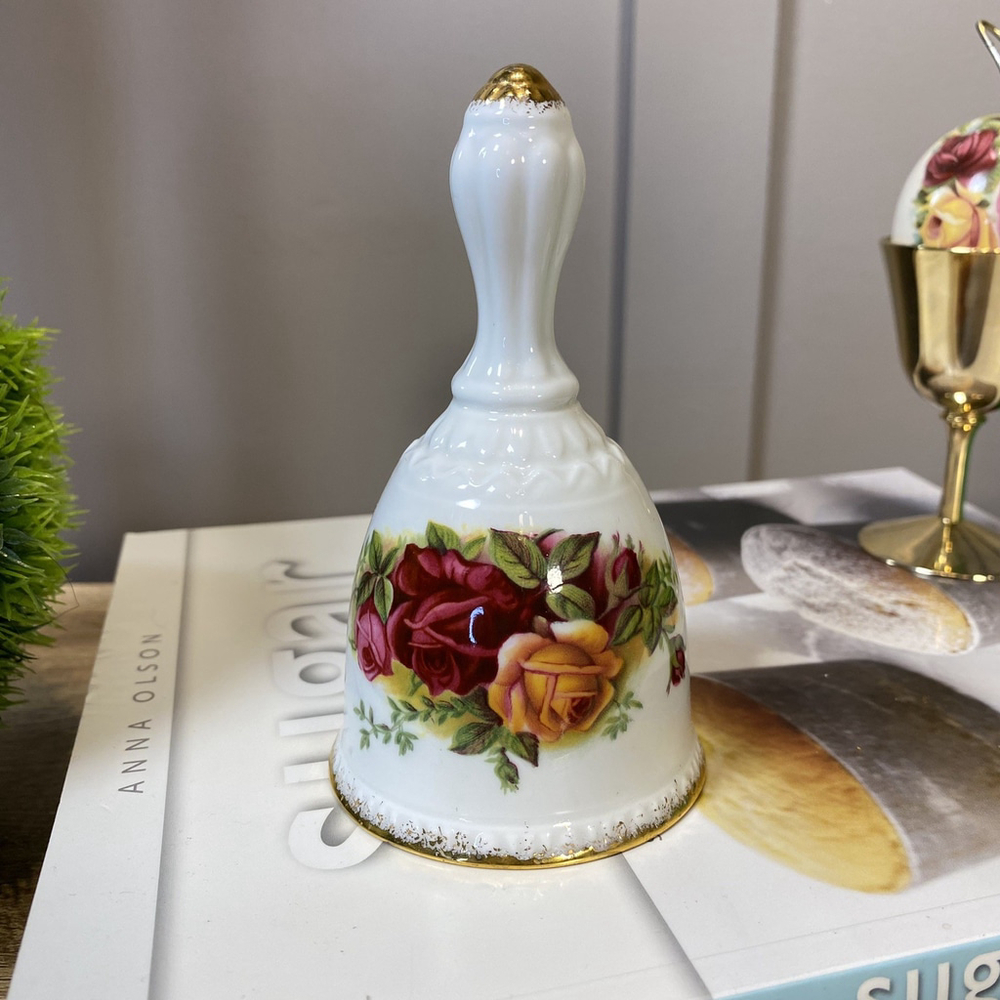 Royal Albert Old Country Rose Bone China Dinner Table Bell VintagePristine 4.5”